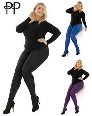 Pretty Polly Curves blickdichte Strumpfhose Übergröße 60 DEN Farbe Alltag Strumpfwaren