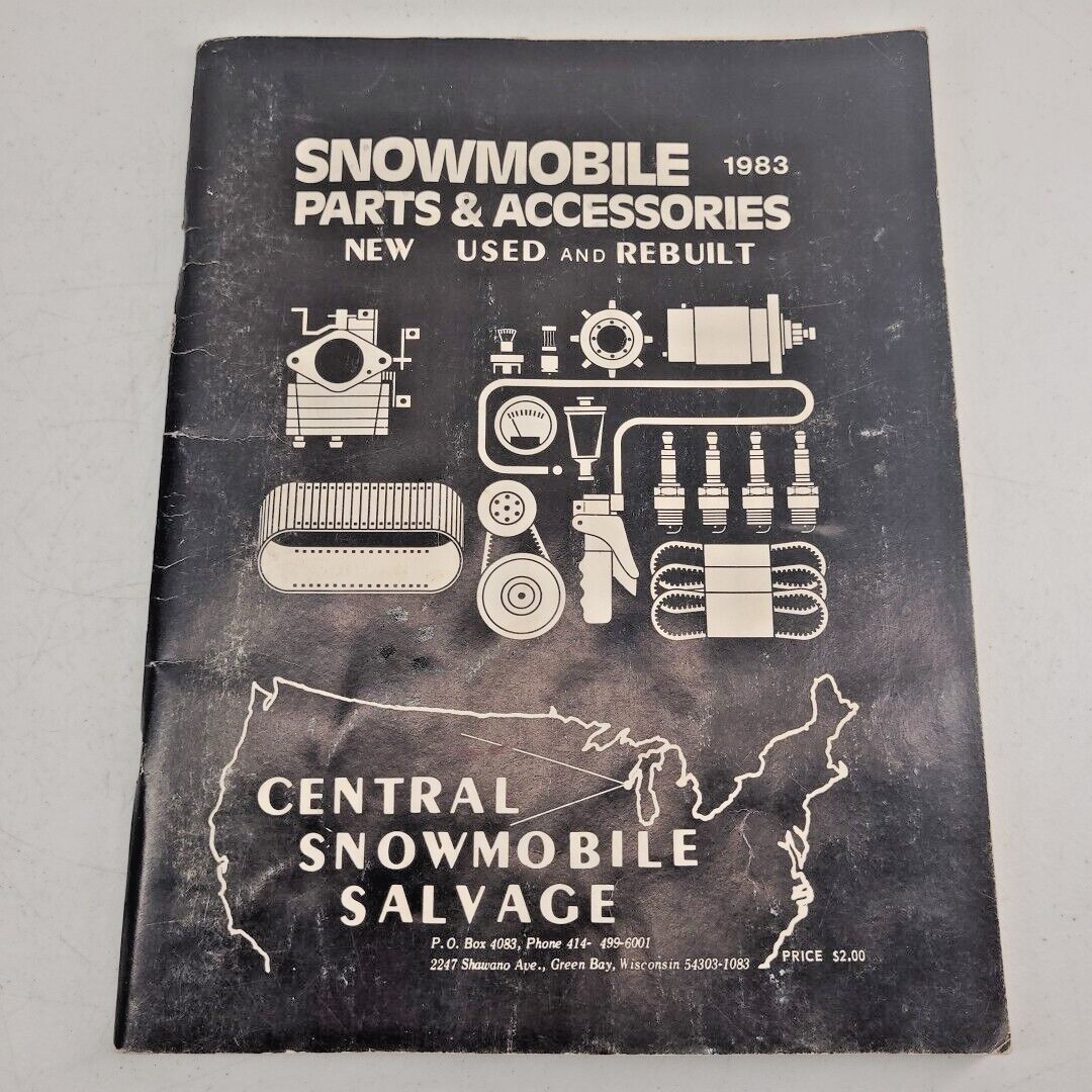 Vintage Central Snowmobile Salvage Catalog 1983 Parts Accessories Polaris Yamaha