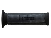 Paar Handgriffe Domino Universal Motorrad-Touren Farbe Schwarz/Anthrazit 120MM