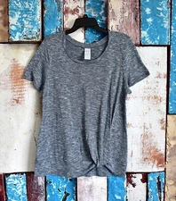 Women's Time And Tru Maternity Top Short Sleeve T-Shirt LARGE Blue PRE-OWNED