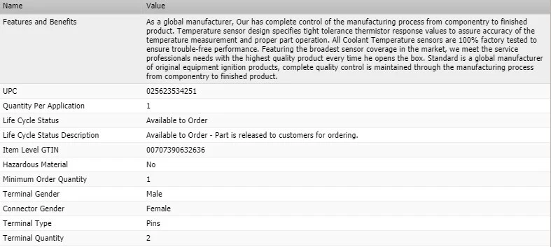 Coolant Temperature Sensor OEM Standard for 2008-2009 MERCEDES-BENZ C300 - Image 4 of 4