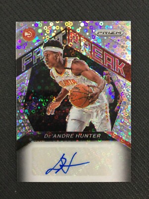 2020-21 Panini Prizm Fast Break #FBA-DHS DeAndre Hunter Autograph Silver Prizm