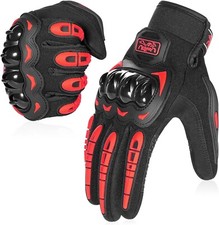 Motorcycle Full Finger Touchscreen Gloves for BMX ATV MTB Road Racing RED sz L