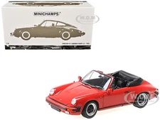 1983 PORSCHE 911 CARRERA CABRIOLET 3.2 RED 1/18 DIECAST BY MINICHAMPS 100063030