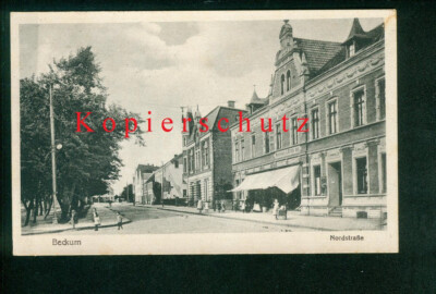 Postcard Beckum, LK Warendorf, Nordstraße with department store L. Stein