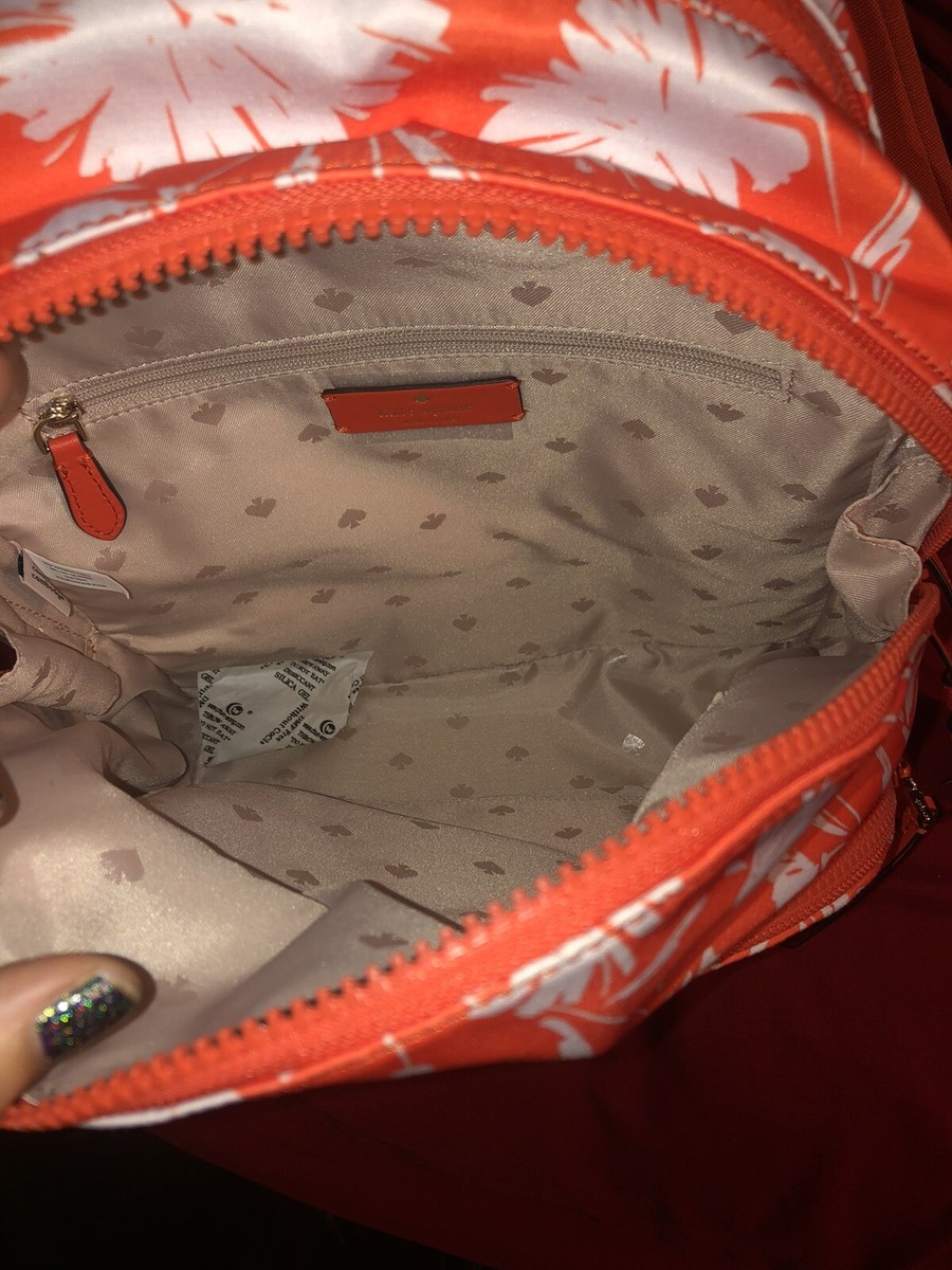 Kate Spade Karissa Nylon Medium Backpack Orange Floral  display picture 2