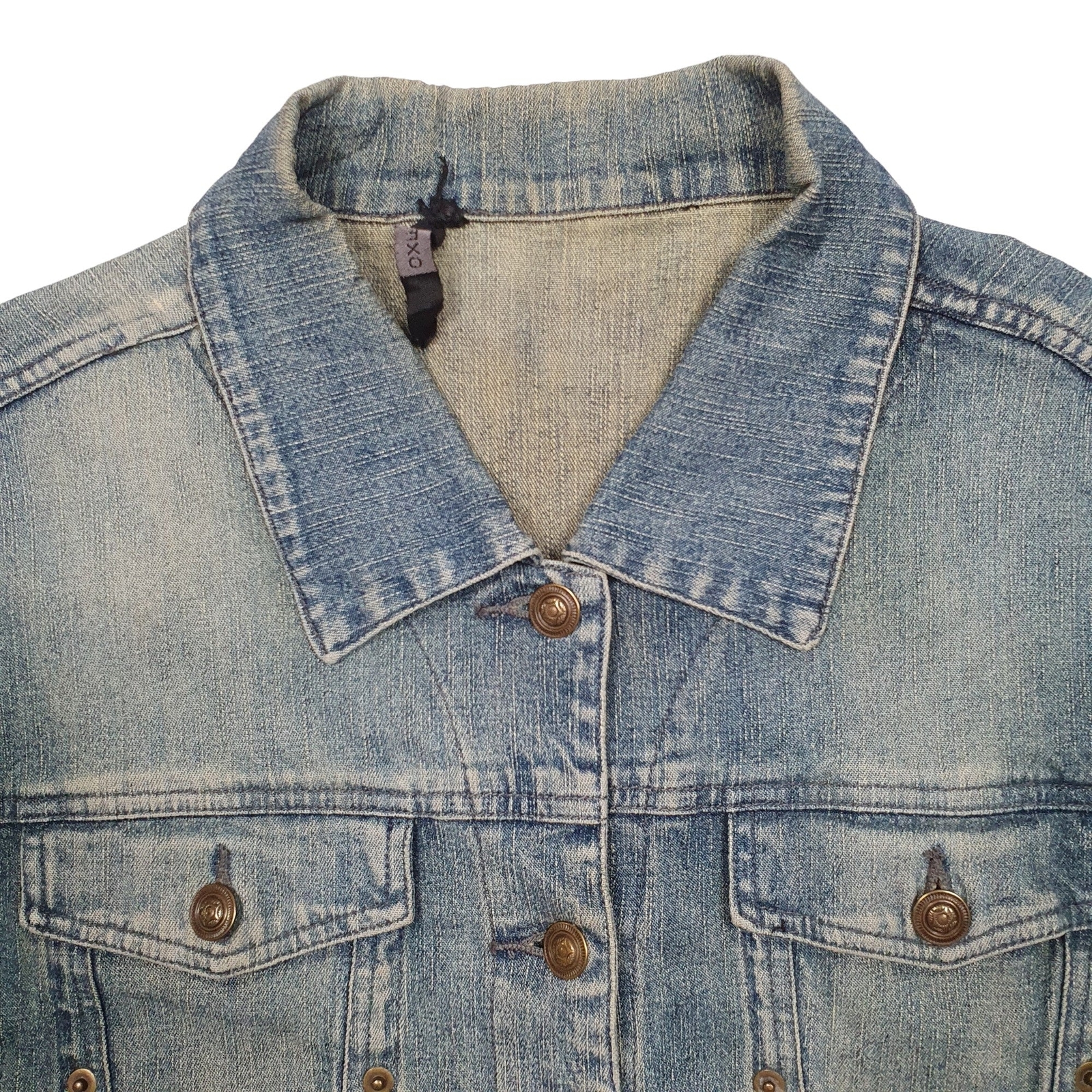 OEXO Denim Jacket Trucker Coat Womens M image 2