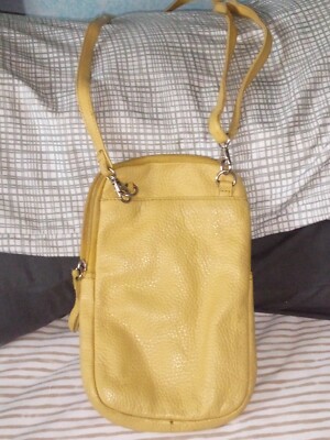 cold water creek yellow purse in good condition