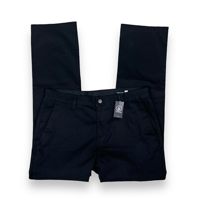 Volcom Men's V Monty Stretch Chino Pant - Black Size 36 New