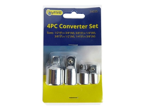 Ratchet Socket Adapter Socket Size Converter Tool Set 4 Piece 1/2" 3/8" 1/4" - Picture 4 of 4