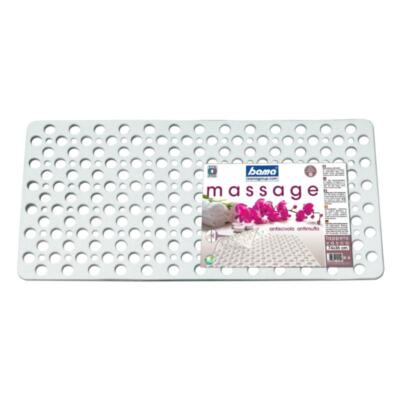 BAMA BADEWANNENTEPPICH RUTSCHFEST GUMMI MIT SAUGNÄPFEN WEISS 74X36