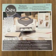 SIZZIX Embossing Starter Cardmaking Kit - Texture Boutique - Brand New - 562110