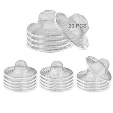 20Pack Stainless Steel Kitchen Sink Strainer Mesh Screen for Bathroom Wash Basin