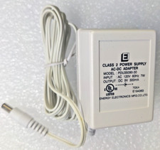 AC/DC Adapter 9V 300mA Power Supply 5.5mm Barrel Plug 6Ft Cord Class 2