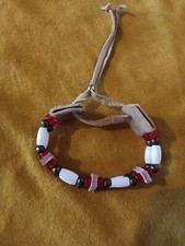 Native american style 2 row white Buffalo bone bracelet