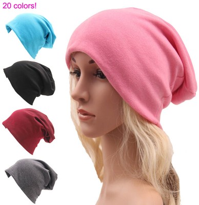 Ladies Mens Soft Knitted Plain Cotton 
