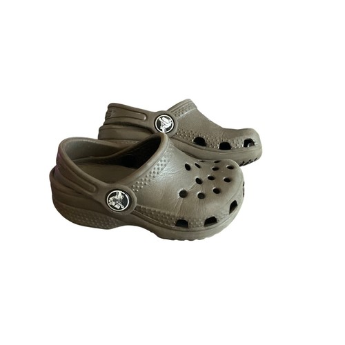 Crocs Brown Clogs Slip-On Sandals toddler Size 4/5 Lightweight Durable...