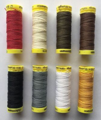 Gutermann Starkes Leinenfaden 50m Rolle Nähen Reparatur Polster Leder Ausbesserung