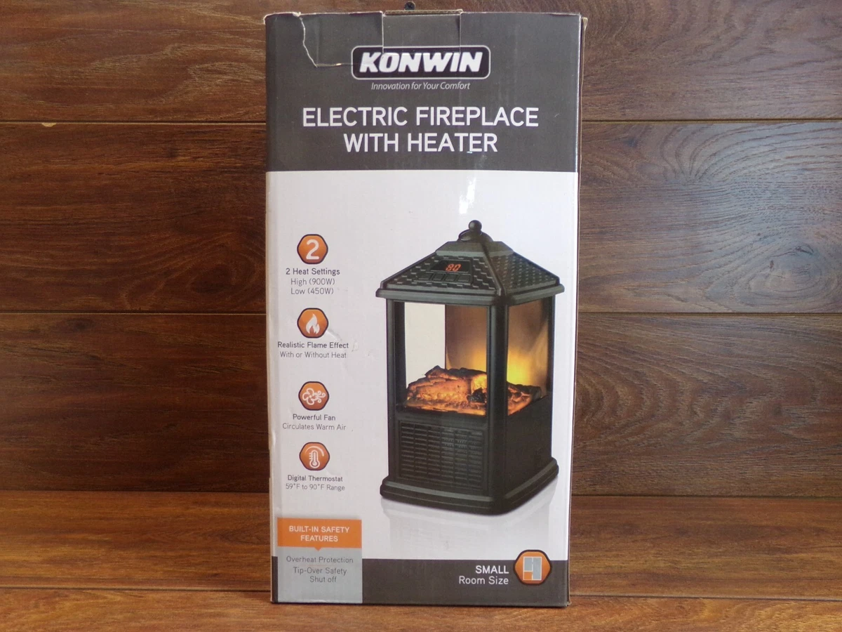 Konwin Electric Fireplace with Heater, Small room size, 120v | eBay