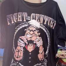 3 Xl  Popeye versus Bluto T-shirt fight of the Century Front And Back