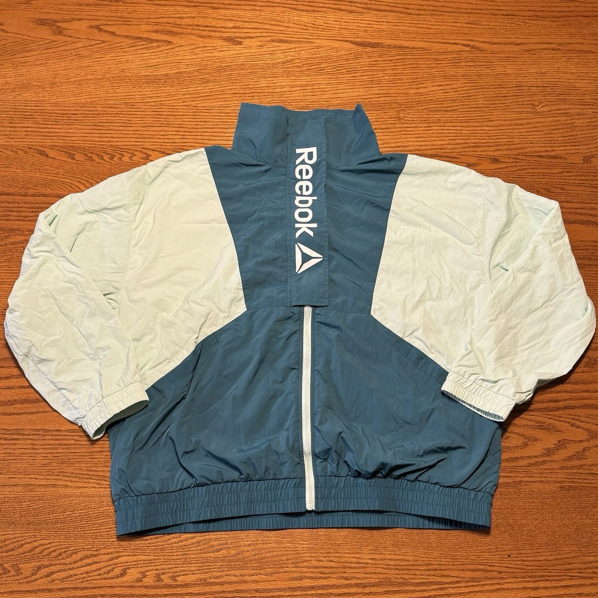 REEBOK Women's Focus Track Jacket Green Mint Color Size XL FREE