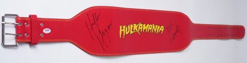 Hulk Hogan Signed Official Hulkamania Weight Belt PSA/DNA COA WWE 12x Champ Auto - Picture 2 of 24
