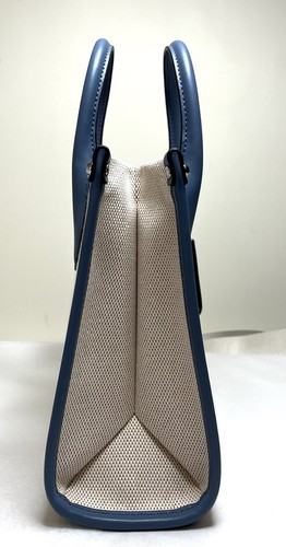 Michael Kors Mirella Small Blue Denim Canvas Shopper TZ Crossbody Satchel Bag - Picture 4 of 10