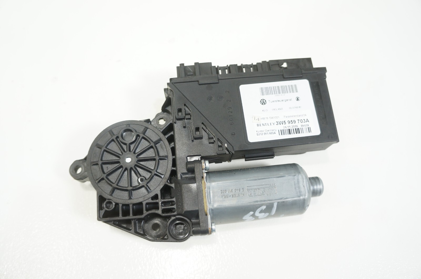 Oem Bentley Continental Flying Spur REAR Left Driver Side Window Regulator Motor