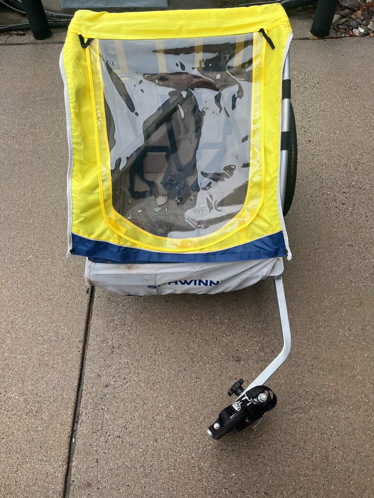 Schwinn Echo Child Bike Trailer, Single/Double Baby Carrier, Canopy, 20