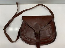 Great Seal Of The State Of Oklahoma 1907 Leather Crossbody Saddle Bag Brown