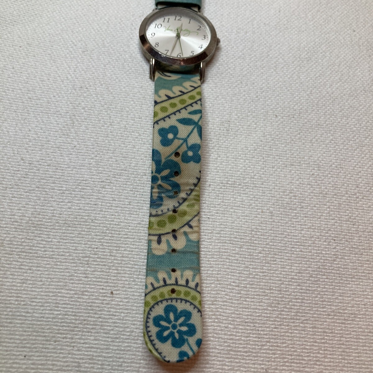 Vintage Vera Bradley Working Blue Green Floral Ladies Watch  display picture 2