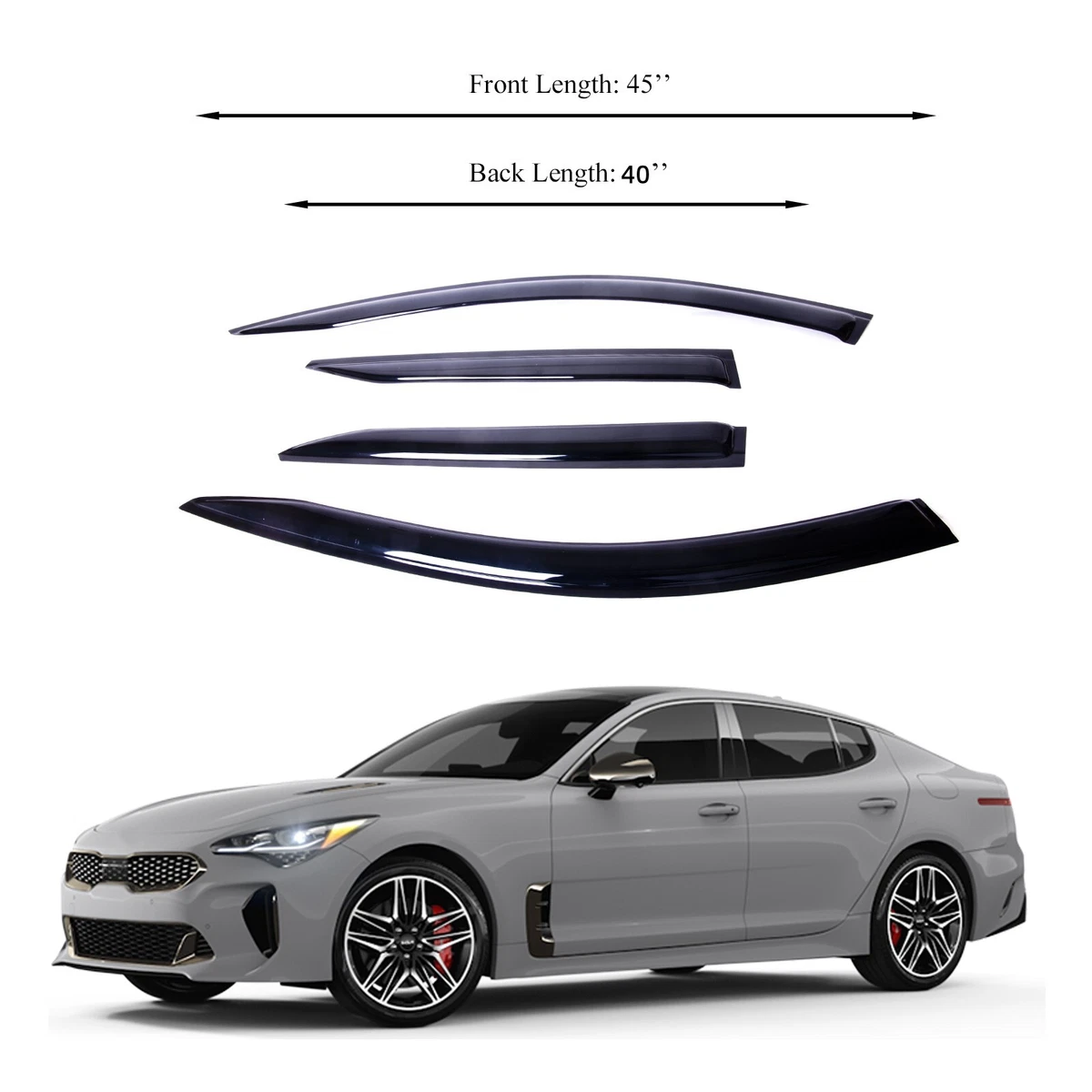 Kia stinger cheap rain guards