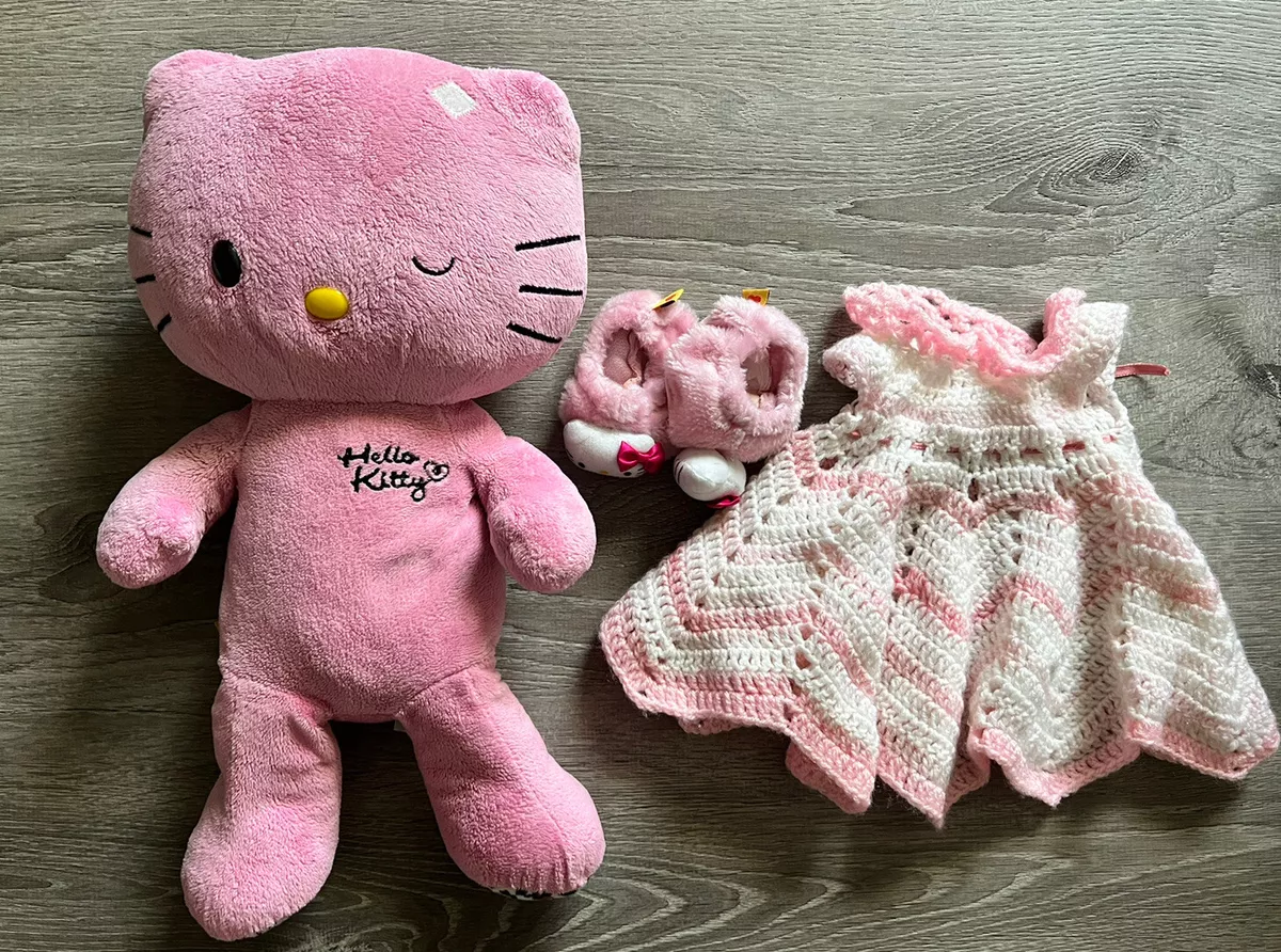 Build a Bear Sanrio Hello Kitty Pink Winking Plush 18 w Slippers