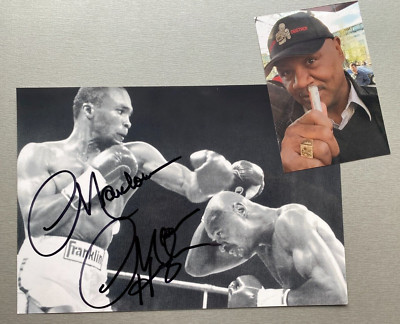 MARVELOUS MARVIN HAGLER ( 2021) Boxen signed In-person Foto 20x30 Autogramm
