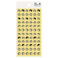 CLEAR HEDGEHOG STICKERS Craft Kids Scrapbook Vinyl Sticker Sheet Animal Kawaii