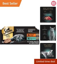 High-Quality Chicken Tuna Wet Cat Food - Perfect Portions 12-Tray Variety Pack