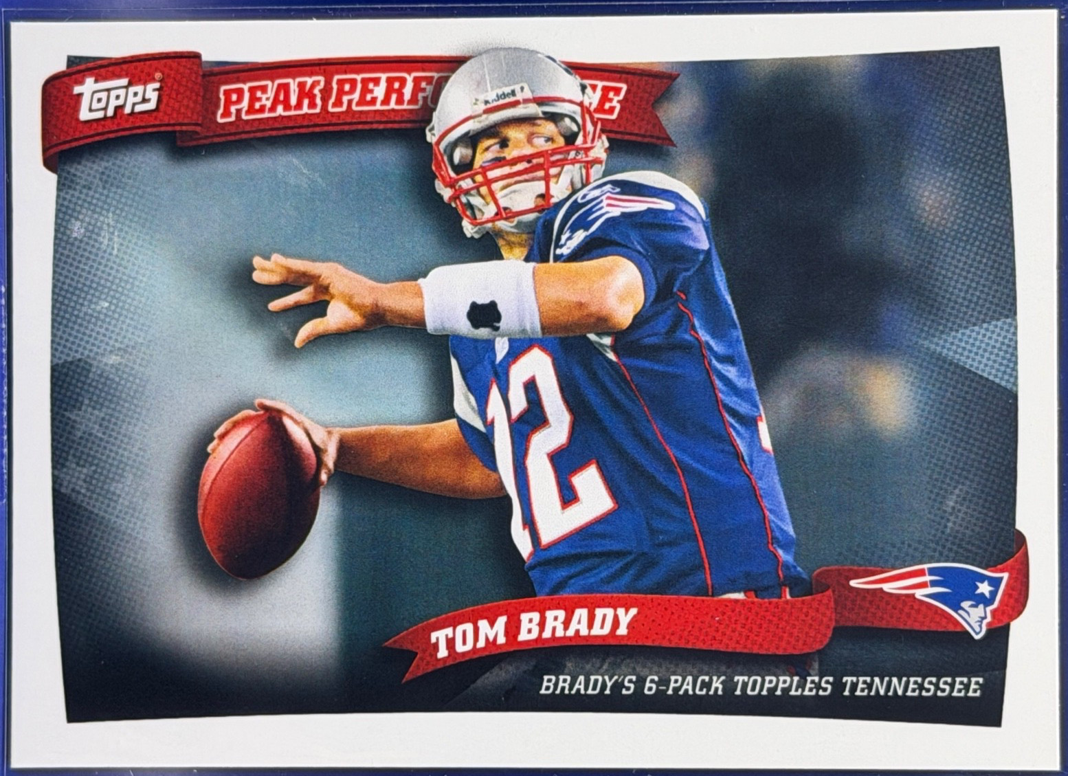 2010 Topps Tom Brady #PP7 Peak Performance Insert Patriots HOF GOAT