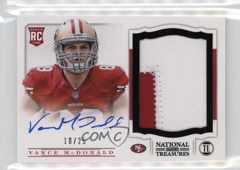 Vance McDonald Panini National Treasures #239 Autograph Material Black