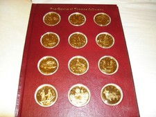 Franklin Mint Thomas Jefferson 24 KT Gold on Sterling Silver Coins