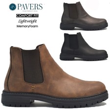 MENS MEMORY FOAM CHELSEA DEALER WALKING WORK ANKLE CASUAL SMART SHOES BOOTS SIZE