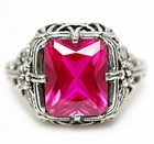3CT Heat Treated Rubellite Tourmaline 925 Sterling Silver Ring Sz 6 PC9-1 — photo 1