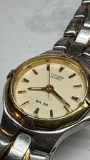 Vtg Citizen Watch Women 2TONED Date 5930-K13025 New Battery FITS 5.75"