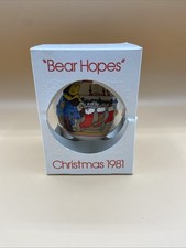 Vintage SCHMID Paddington Bear 1981 Christmas Ornament, Bear Hopes, Eden Toys