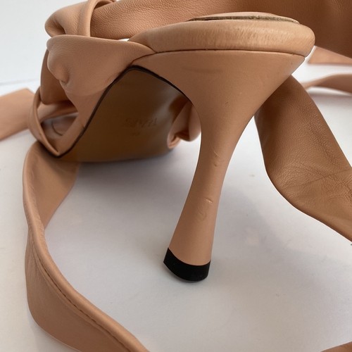 Zara Studio Collection 9 40 Leather Heels sandals Limited Edition $229 Comfort - Picture 13 of 16