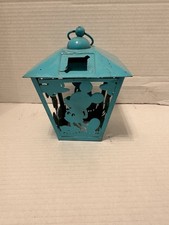 Teal Green Mickey Lantern Rusty Vintage Looki...