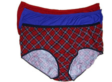 3pk Comfort Choice Plus Sz 15 Assorted Color Briefs Panty Panties UNDERWEAR NWOT