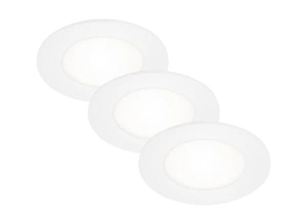 Di-Ka Led Einbauleuchte Flat-In 3Er Set Weiß Ø 8,6 Cm 3W, Neutralweiß-image