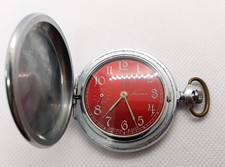 SOVIET RUSSIAN USSR VINTAGE POCKET WATCH MOLNIJA NOT WORKING MECHANICAL RARITY