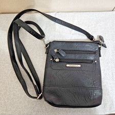 Stone Co. Nancy 3-Bagger Black Convertible Crossbody Bag Leather Adjustable