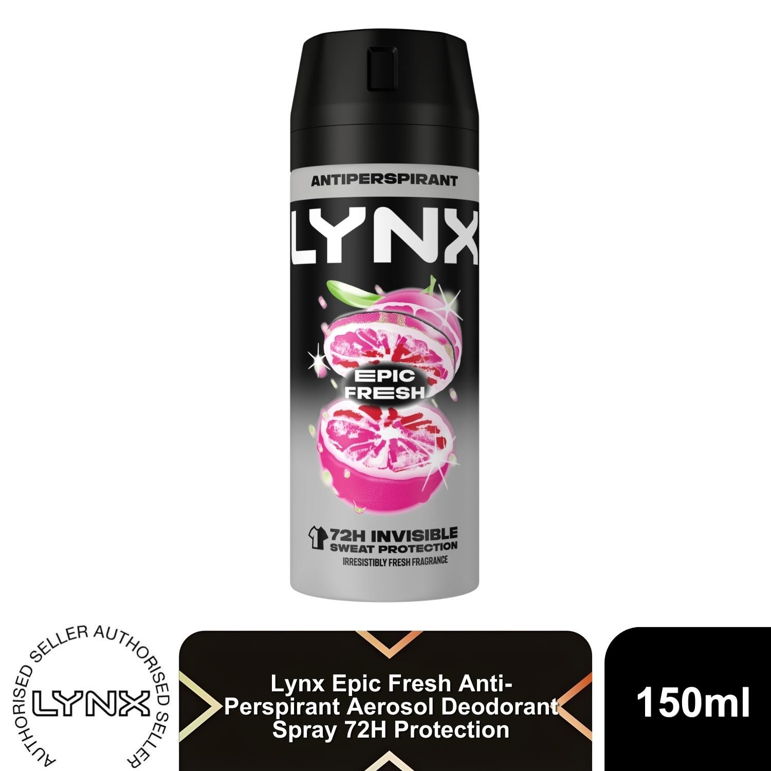 Lynx Epic Fresh Anti Perspirant Body Spray 200ml Mens Deodorant 72H Protection